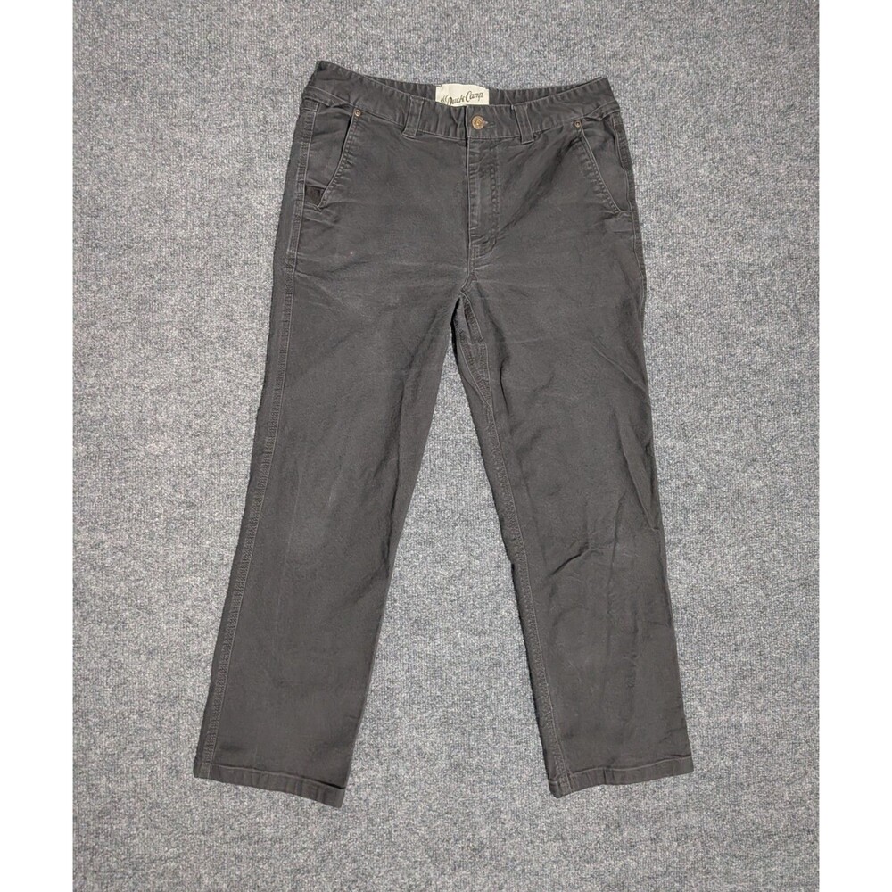 Duck Camp Pants Mens 32R (30x26) Canvas Cordura Outdoors Gray